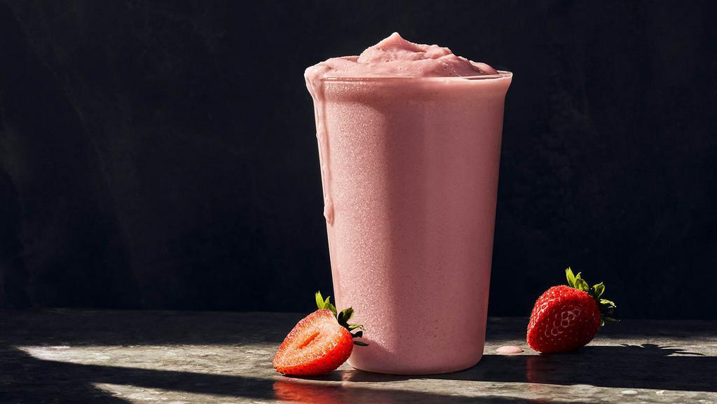 Strawberry Smoothie · 270 Cal. A mix of fruit purees and juice concentrates, blended with plain Greek yogurt and ice. Allergens: Contains Milk