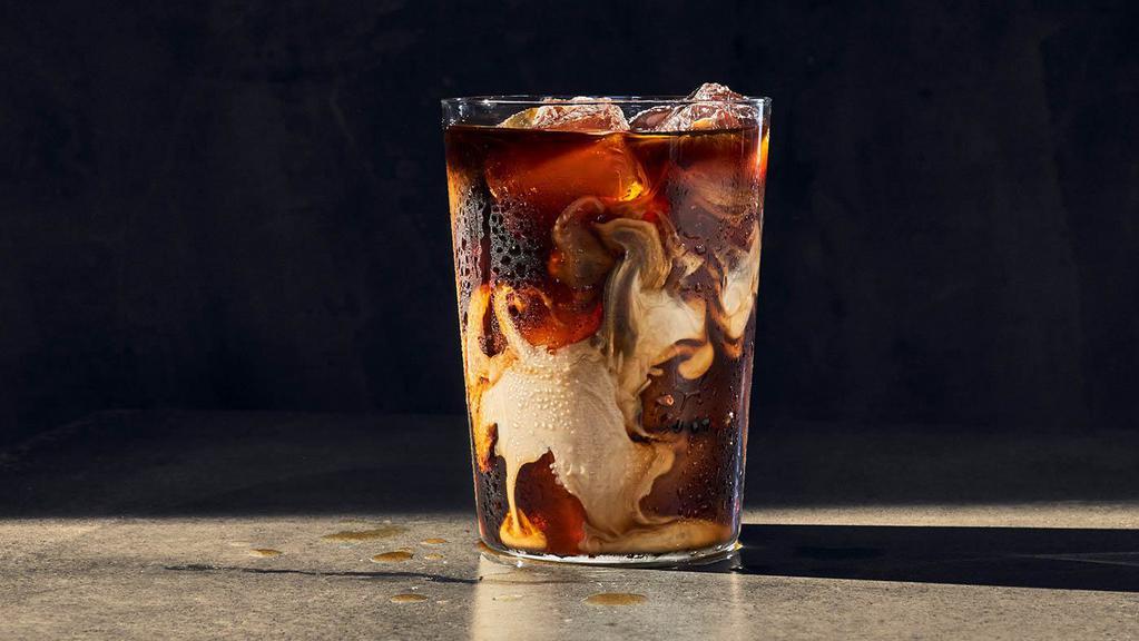 Madagascar Vanilla Cream Cold Brew · Regular (190 Cal.), Large (260 Cal.) Our dark roast cold brew coffee with Madagascar vanilla syrup and half and half, served over ice. Allergens: Contains Milk