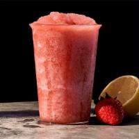 Frozen Strawberry Lemonade · 140 Cal. Strawberry fruit blend, our Agave Lemonade blend and fresh strawberries blended wit...