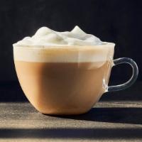 Cappuccino · Regular (130 Cal.), Large (160 Cal.) Espresso with steamed milk, topped with a cap of foam. ...