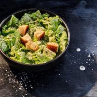 Kids Caesar Salad · 170 Cal. Romaine, grated Parmesan and homemade black pepper focaccia croutons tossed with Ca...