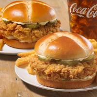 Chicken Sandwich Xl Combo · We crafted a sandwich using our legendary hand-battered chicken fillet placed between a hone...