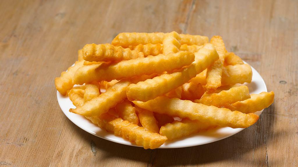 Fries (Regular) · Down home, when it comes to spuds it's crinkle-cut or get the fork out. A side of fries are a classic for a reason.