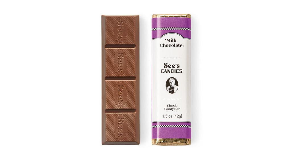 Milk Chocolate Classic Candy Bar · Made of creamy, smooth See's milk chocolate, these candy bars are the perfect treat. Slip them into lunch boxes, gifts, party favors or your desk drawer for an anytime snack. Individually wrapped.