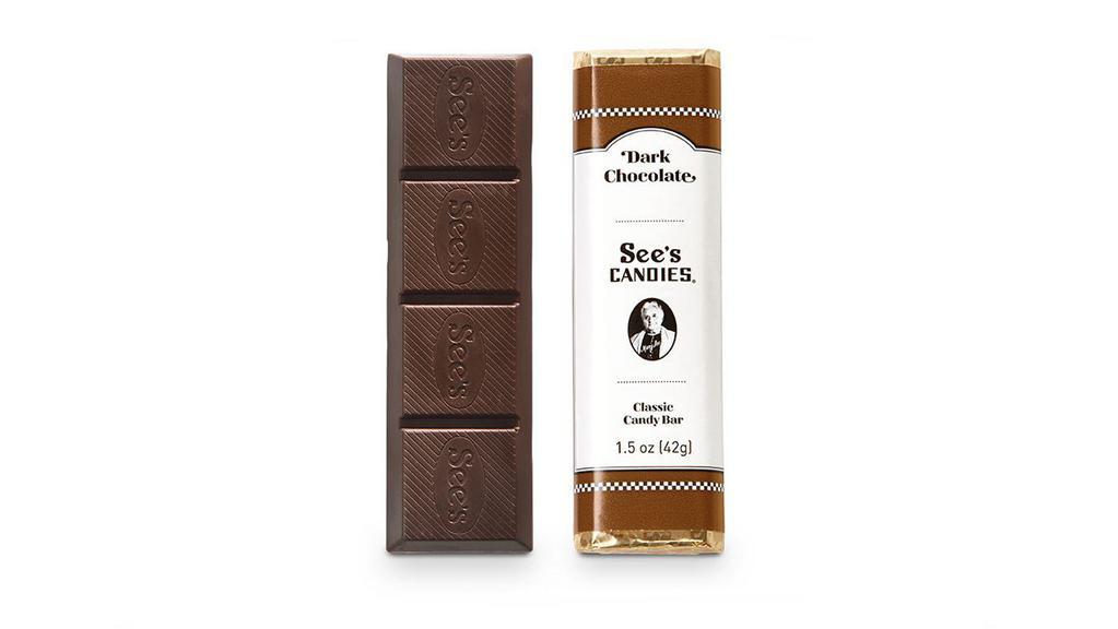 Dark Chocolate Classic Candy Bar · Made of rich, decadent See's dark chocolate, these candy bars are the perfect treat. Slip them into lunch boxes, gifts, party favors or your desk drawer for an anytime snack. They also make a great gift for dark chocolate lovers. Individually wrapped.