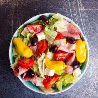 Chef Salad · Hearty combination of ham, salami, pepperoni, and Canadian bacon with spicy pepperoncini and...