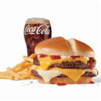 Large Ultimate Cheeseburger™ Combo · Includes large French Fries and your choice of large drink.