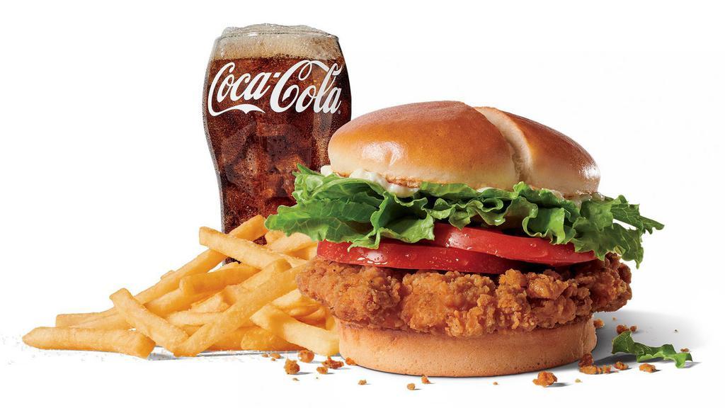 Large Jack'S Spicy Chicken® Combo · Includes large French Fries and your choice of large drink.