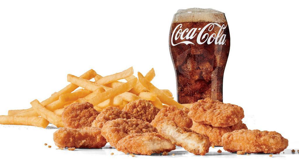 Large Chicken Nuggets (10) Combo · Includes large French Fries and your choice of large drink.