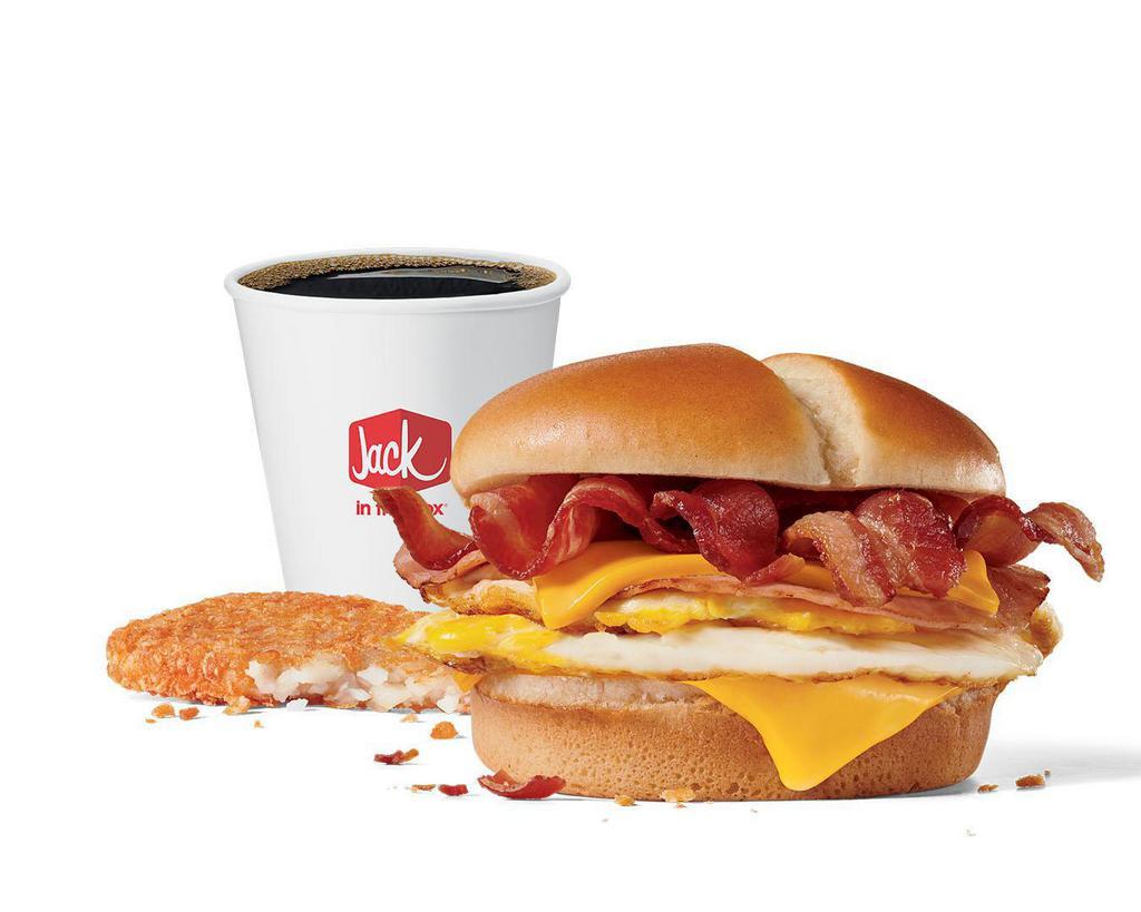 Ultimate Breakfast Sandwich Combo · Includes hash browns and your choice of a large drink.