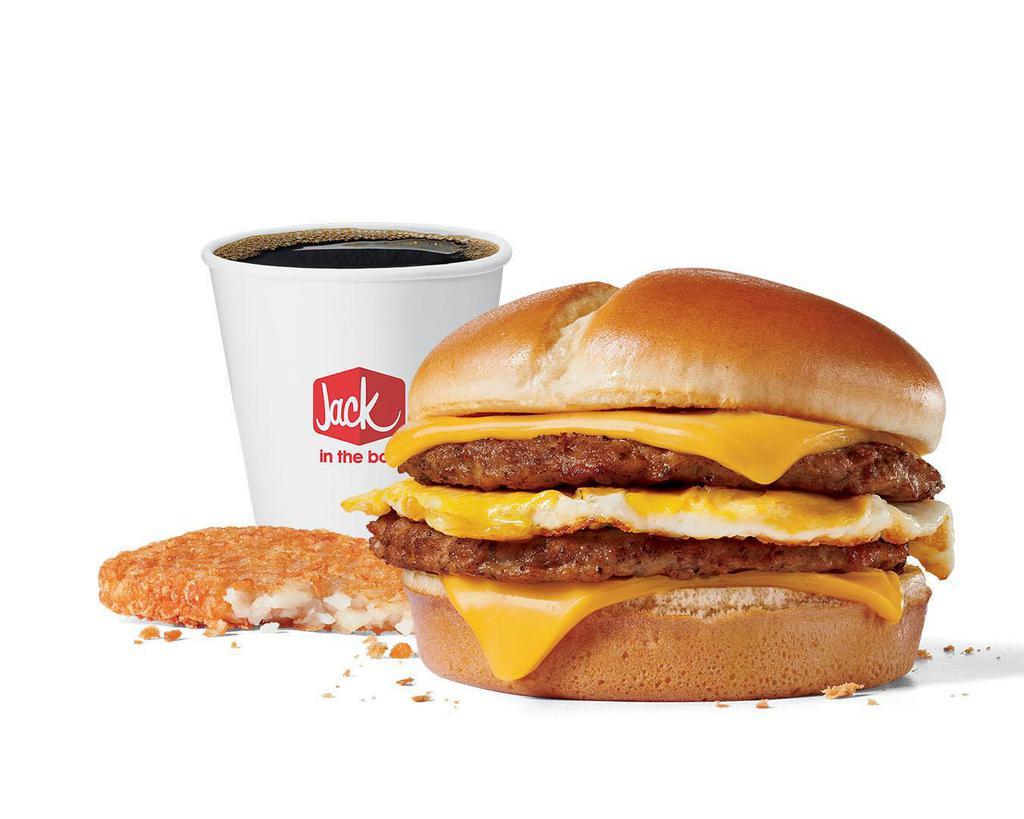 Extreme Sausage® Sandwich Combo · Includes hash browns and your choice of a large drink.