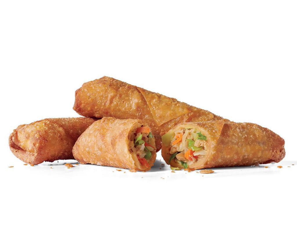 Jumbo Egg Rolls (3) · It’s what’s on the inside that counts. That goes for you, sure. But it definitely goes for these new, Jumbo Egg Rolls — now almost 50% bigger and filled with even more diced pork, cabbage, celery, carrots, onions, and spices. But don’t forget the outside, where there’s sweet and sour dipping sauce. You can’t go wrong, really.