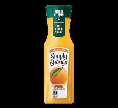 Simply Orange®  · A delicious orange juice with a taste that’s the next best thing to fresh-squeezed. Try our premium, not-from-concentrate orange juice.
