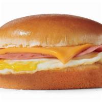 Breakfast Jack® · Fried egg, ham and American cheese on a buttery bakery bun