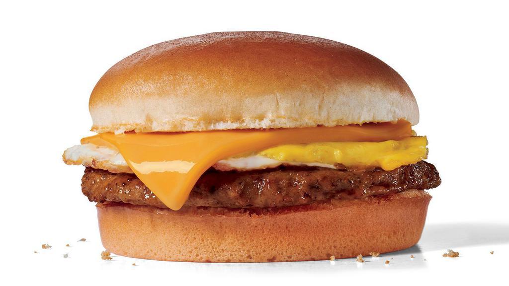 Sausage Breakfast Jack®  · Fried egg, sausage and American cheese on a buttery bakery bun