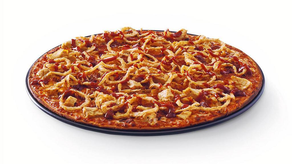 Whiskey River® Bbq · Our famous Whiskey River® BBQ burger is now available as a pizza! Sliced chicken breast with smoked Provolone, hardwood-smoked bacon, shredded Cheddar and crispy onion straws drizzled with Whiskey River® BBQ sauce.. Not available in Gluten Free 12