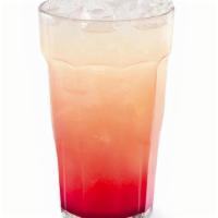New! Kids Sunset Lemonade · Minute Maid® Lemonade, citrus juice, pineapple juice and desert pear flavor.