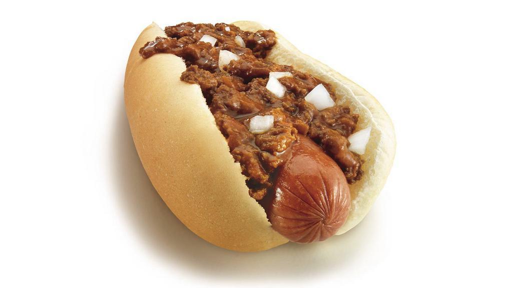 Coney Dog · Our famous Coney Dog topped with diced onions.