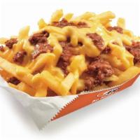 Chili Cheese Fries · Fries loaded up with our signature chili and creamy cheese sauce.