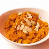 Gajar Halwa · A Delicious Indian Dessert Made With Grated Carrots, Whole Milk(Khoya), Dried Fruits And Nuts