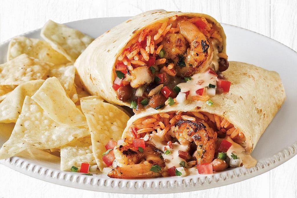 Classic Shrimp Burrito · Pan-seared shrimp with 