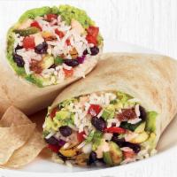 Burrito Especial With Grilled Veggies · A blend of cauliflower, poblanos, red bell peppers, fire-roasted corn, and red onion with ha...