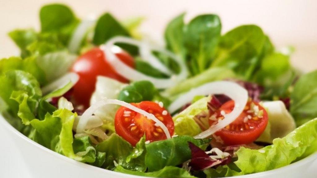 Garden Salad · Romaine lettuce mix, cherry tomatoes, cucumber, red onion and your choice of dressing. Dressing served on the side.