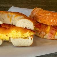 Bacon egg and cheese  · Bacon, scramble egg and cheddar cheese