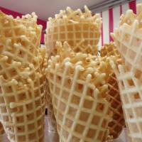 Waffle Bowl/Waffle Cone · We make our waffle cones and waffle bowls in-house.  

Choose a Vanilla Waffle Cone or Waffl...