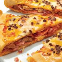 5-Meat Stuffed - Baking Required · Two layers of our Original Crust stuffed with Traditional Red Sauce, Whole-Milk Mozzarella, ...