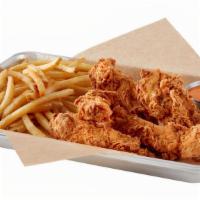 Hand-Breaded Tenders · HAND-BREADED CHICKEN TENDERS / CHOICE OF SAUCE OR DRY SEASONING / NATURAL-CUT FRENCH FRIES