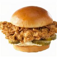 Classic Chicken Sandwich · HAND-BREADED CHICKEN / PICKLES / MAYO / CHALLAH BUN / NATURAL-CUT FRENCH FRIES / MAKE IT WIL...