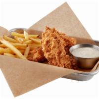 Kids' Hand-Breaded Tenders · SERVED WITH FRIES AND MILK