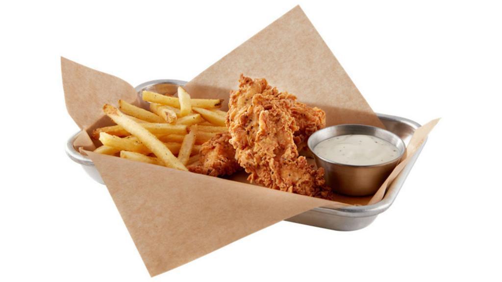 Kids' Hand-Breaded Tenders · SERVED WITH FRIES AND MILK