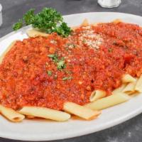 PASTA · Marinara, Bolognese, Pomodoro Alfredo Sauce - Pesto or Alfredo $1 - . Add meatballs, Italian...