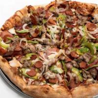 TINA’S TOO TOO MUCH PIZZA -MD · Salami, pepperoni sausage, mushroom, onion, bell pepper, linguica