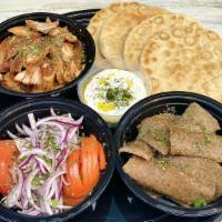 Gyro Kit for 6 · Served with six Pita Breads, Side of Tzatziki, Tomato & Onion,  and your choice of Gyro meat...