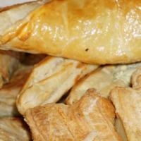 Tiropita (Cheese Pie) · A blend of Greek cheeses in a puff pastry.
