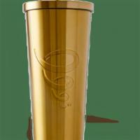 Holiday Tumbler - Gold · limited edition 28oz stainless steel metallic tumbler in gold, includes matching straw, doub...