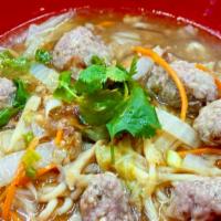 N5. Taiwanese Meatball Noodle Soup 沙茶肉羹麵  · Chef recommendation.