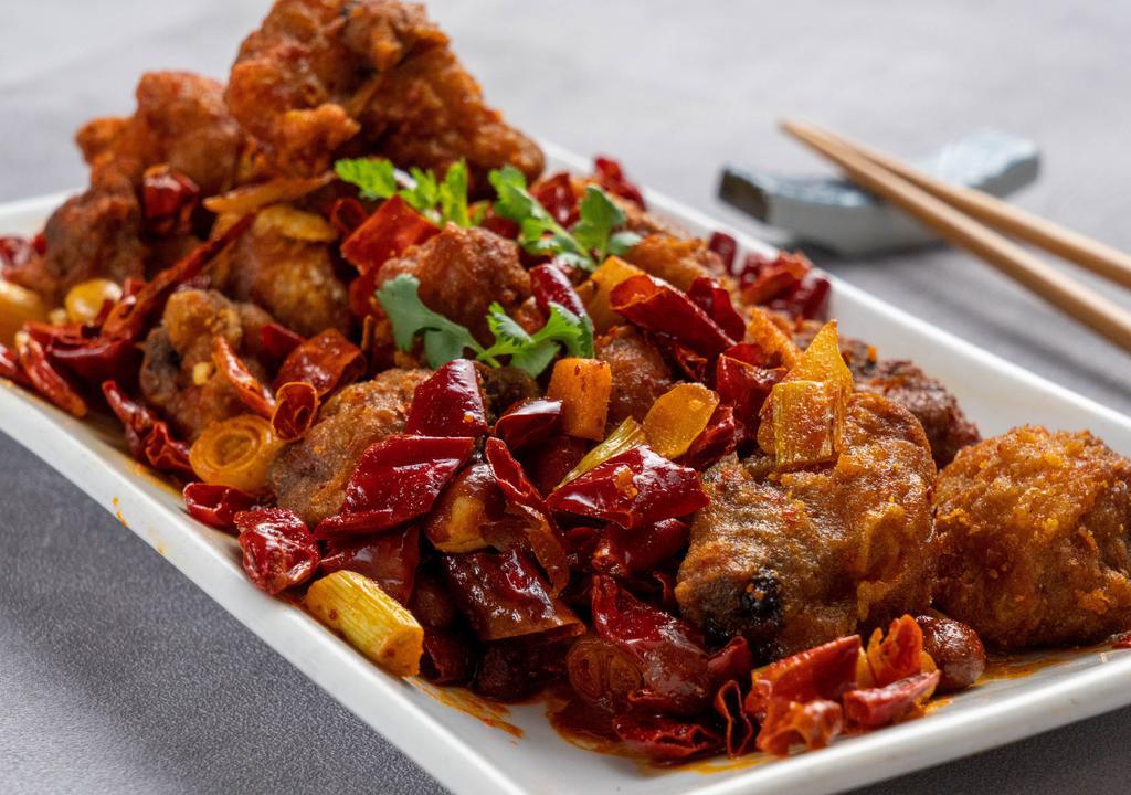 C28. Szechwan Spicy Chicken 辣子雞 · Spicy. Chef recommendation.
