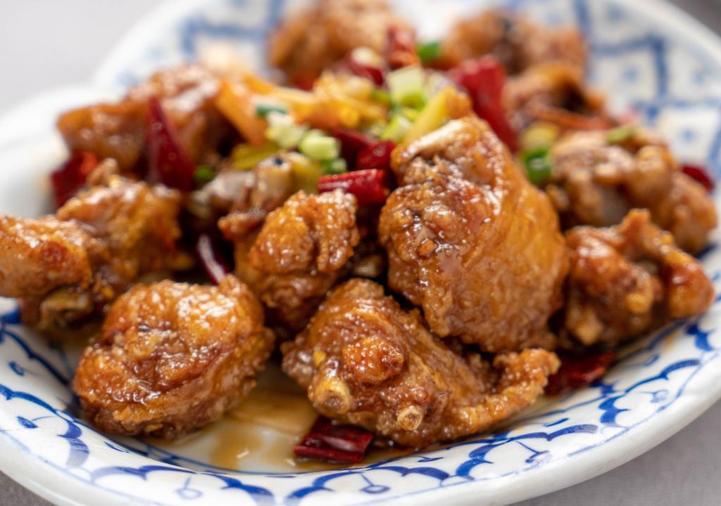C29. Sweet & Spicy Chicken 乾烹雞 · Spicy. Chef recommendation.
