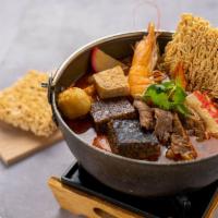 H9. Taiwanese Spicy Pot 台式麻辣鍋 · Spicy. Chef recommendation. Beef, pork intestine, pork blood cake, quail egg, meatball, kama...