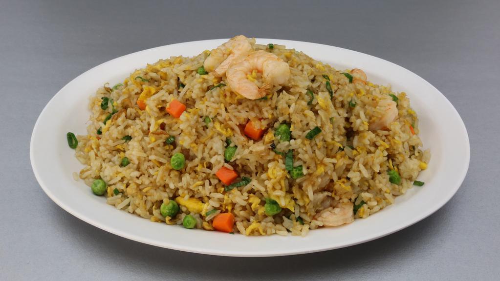  Shrimp Fried Rice · Stir-fried Rice or noodle Tossed with Shrimp, egg & mix veggie
