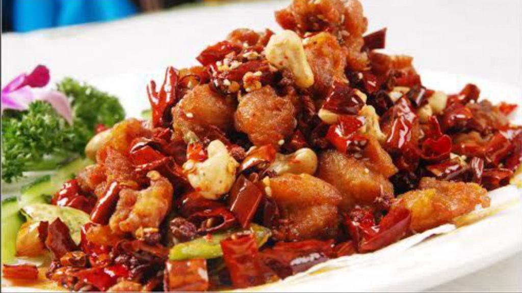 Diced Chicken with Hot Chili Pepper 重庆辣子鸡 · Spicy.