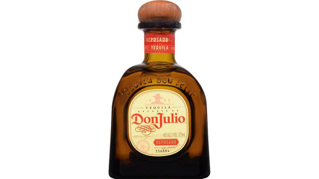 Don Julio Reposado Tequila (375 ml) · Aged for eight months in American white-oak barrels, Don Julio® Reposado Tequila is golden amber in color, and offers a rich, smooth finish—the very essence of the perfect barrel-aged tequila. With a mellow, elegant flavor and inviting aroma, Don Julio® Reposado Tequila is best savored as part of a refreshing tasting cocktail or chilled on the rocks.