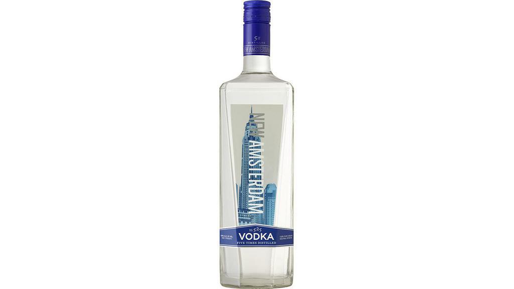 New Amsterdam Vodka (750 ml) · Born from an uncompromising passion for great vodka. From the water we use, to the grains we select, to our unique distillation process, a determined spirit flows through everything we do. The commitment to excellence delivers a great-tasting vodka with a crisp, clean taste and unparalleled smoothness.