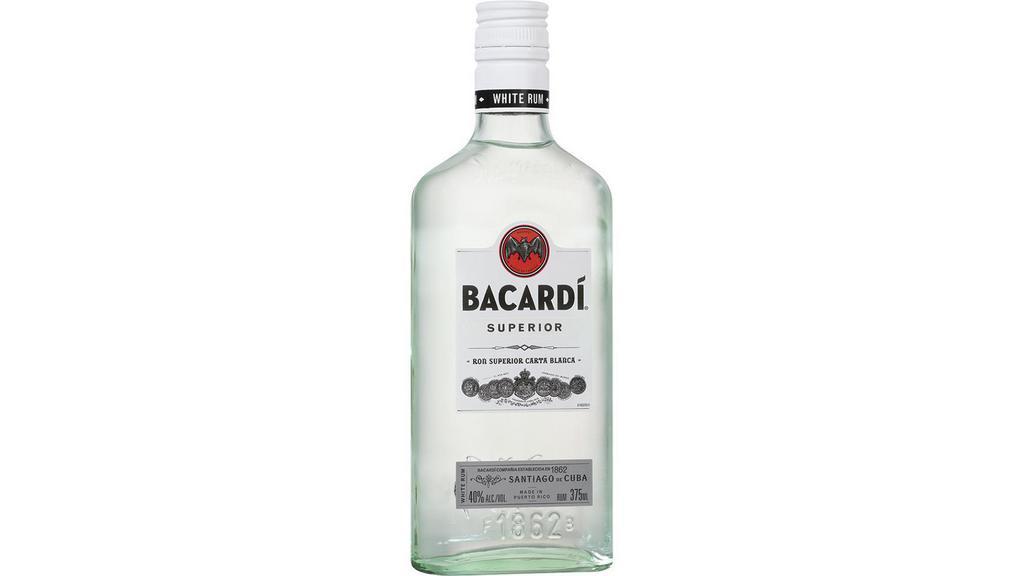 Bacardi Superior (375 ml) · BACARDÍ Superior Rum is a light and aromatically balanced rum. Subtle notes of almonds and lime are complemented by hints of vanilla. The finish is dry, crisp, and clean.