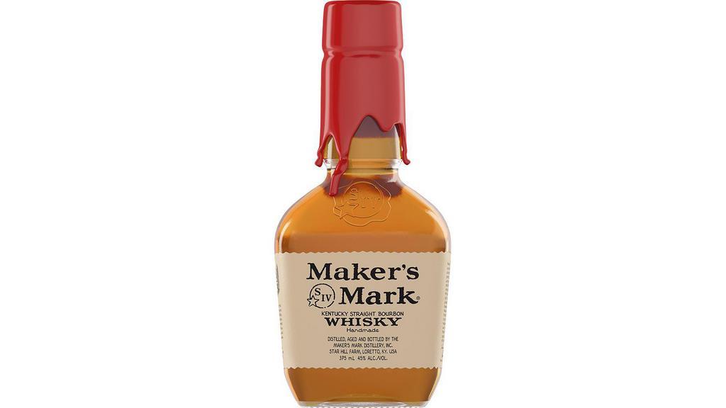 Maker's Mark Bourbon Whisky (375 ml) · This one changed the way we think of bourbon, all because one man changed the way he thought about making it. Bill Samuels, Sr., simply wanted a whisky he would enjoy drinking. Never bitter or sharp, Maker's Mark® is made with soft red winter wheat, instead of the usual rye, for a one-of-a-kind, full-flavored bourbon that's easy to drink. To ensure consistency, we rotate every barrel by hand and age our bourbon to taste, not time. Each and every bottle of Maker's® is still hand-dipped in our signature red wax at our distillery in Loretto, Ky., just like Bill, Sr., would have wanted.