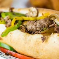 Sara's Special Cheesesteak · Smothered with bell peppers, mushrooms and onions.